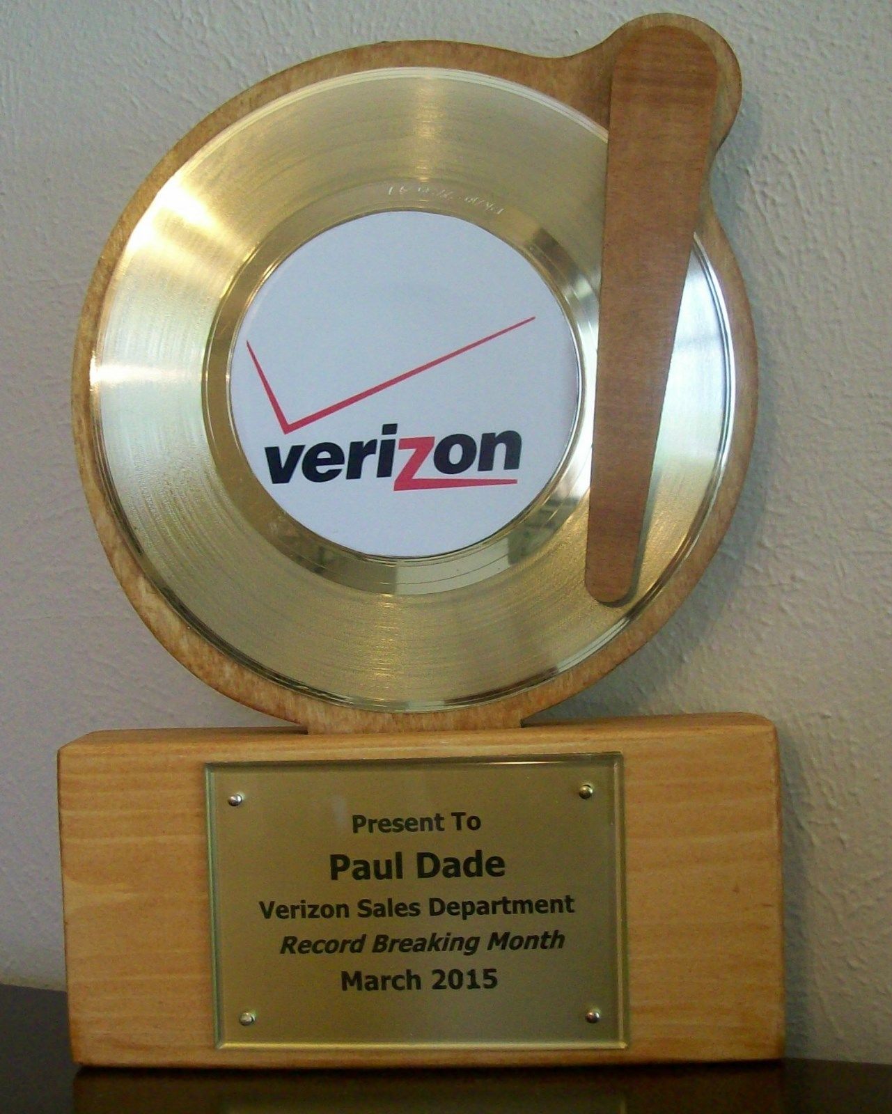 Mantel or Desktop Gold Trophy Image for Mantel or Desktop Gold Trophy